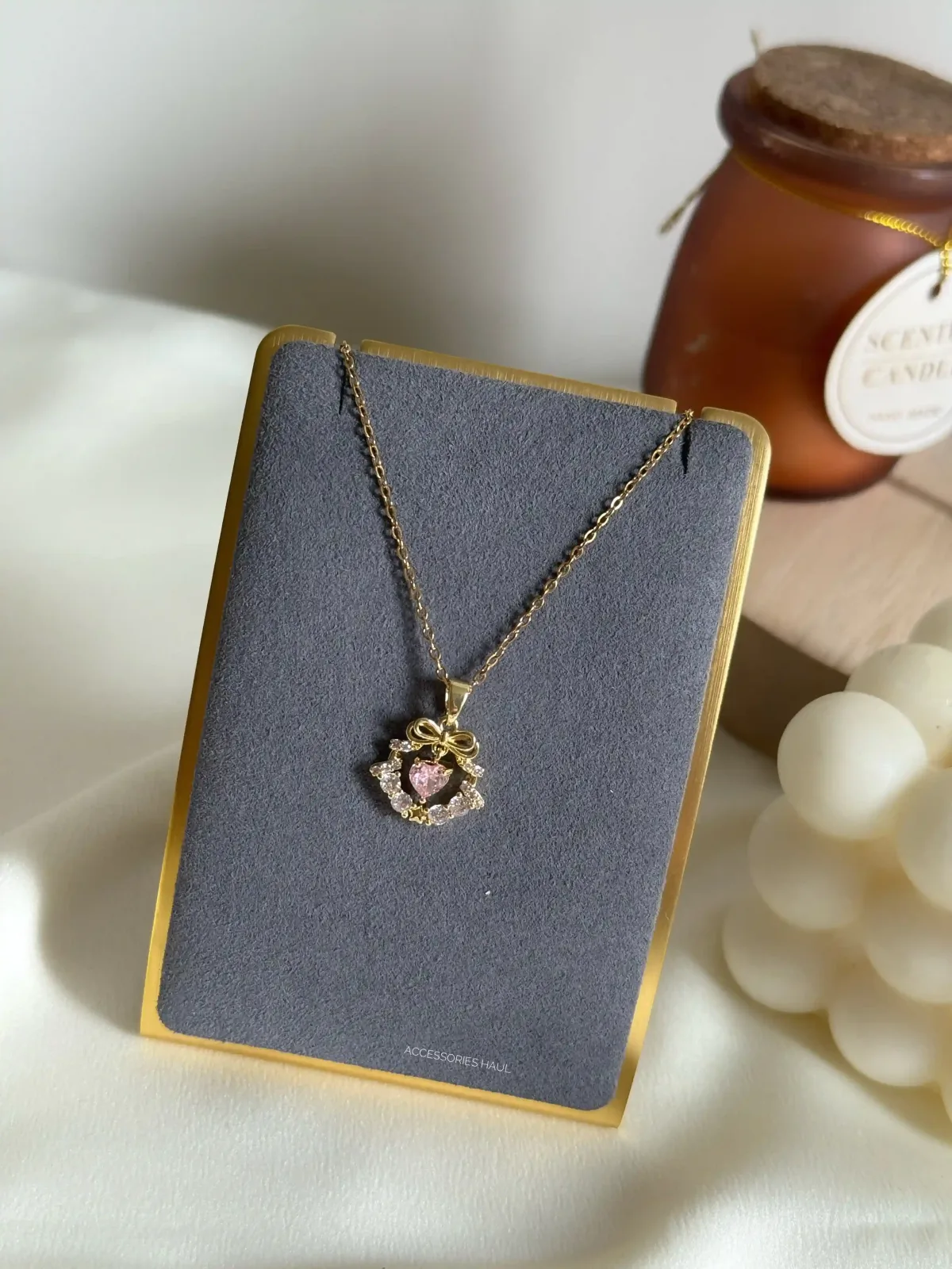 Pink Heart Necklace