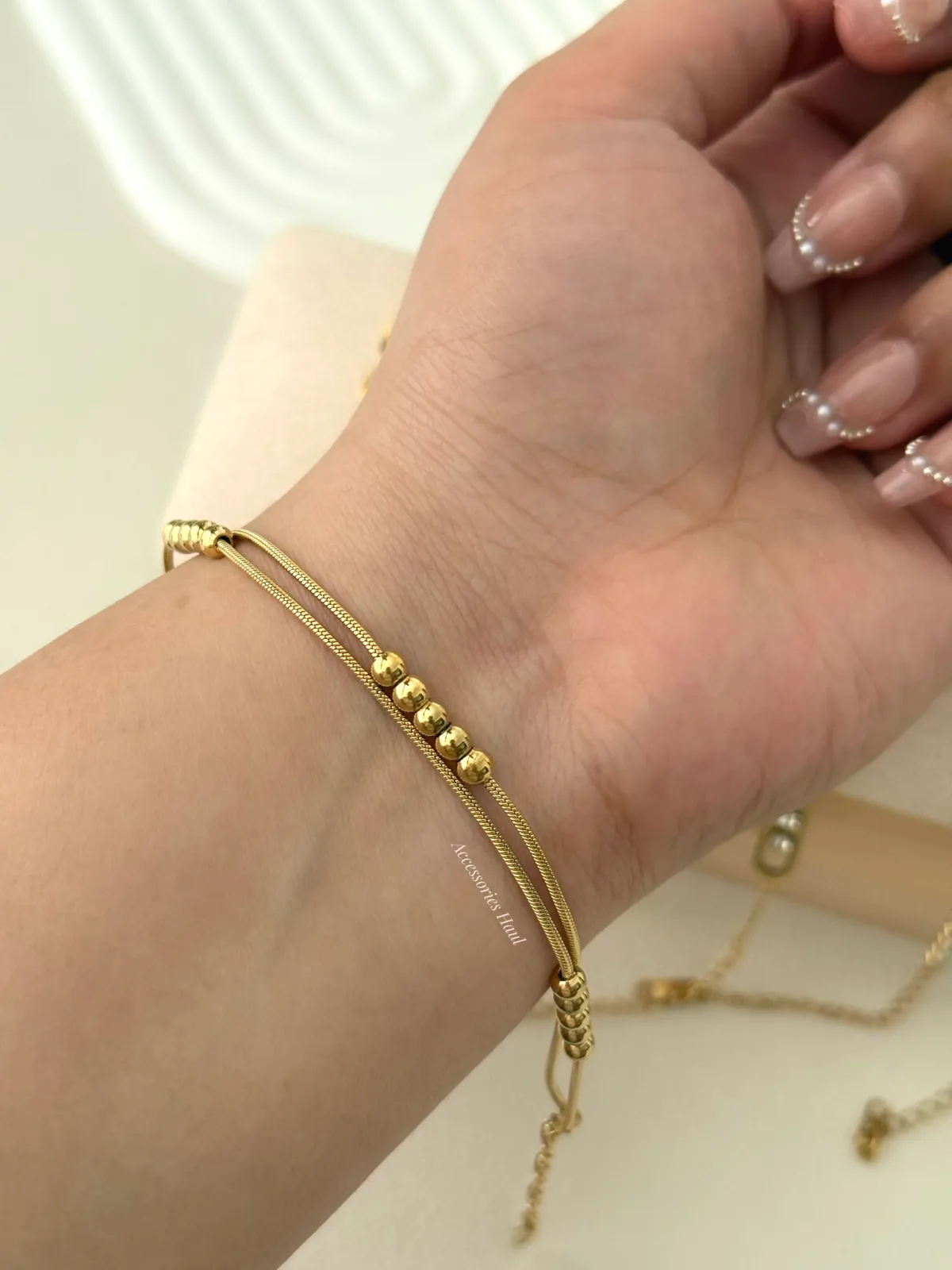 Gold Bead Bracelet